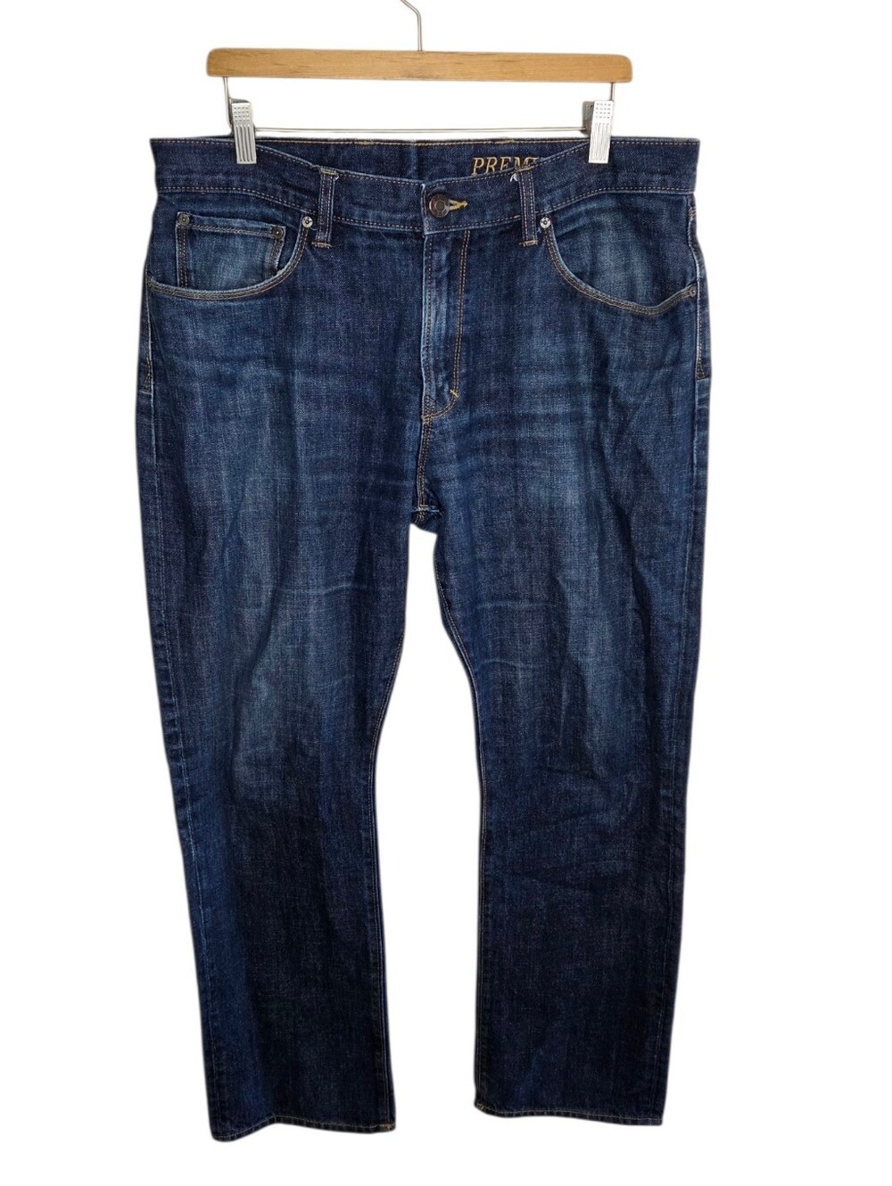 Gap Factory Premium Straight Fit Dark Wash Jeans Mens Size 36 100% Cotton Casual